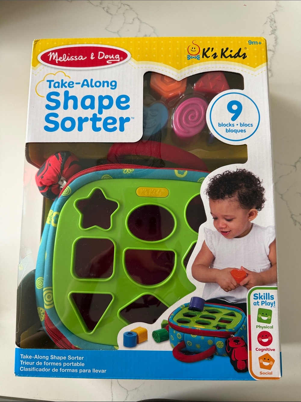 Melissa & Doug Take-Along Shape Sorter - Bright Green